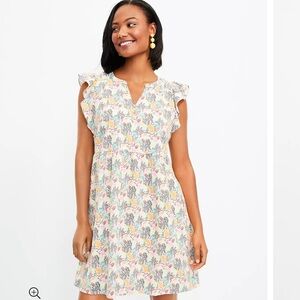 Loft Paradise ruffle button dress size XS